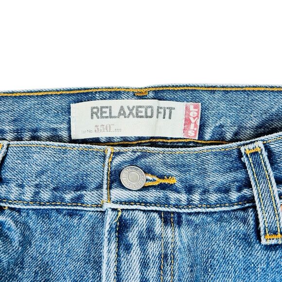 Levis Mens 550 Jeans Relaxed Fit Straight Leg 36 X 27 Tagged 38 x 32 - Picture 3 of 12
